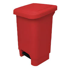 COD 7726 LIXEIRA CPEDAL VERMELHA 25L